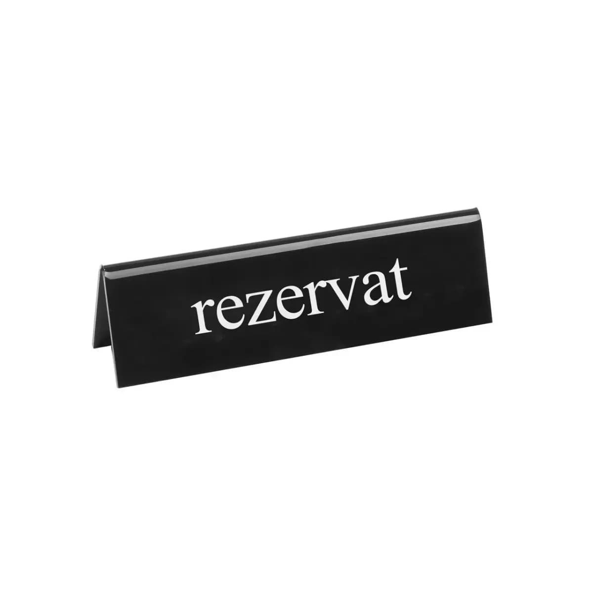 Semn pentru masa "Rezervat", 130x35x(H)40 mm, inox, Hendi