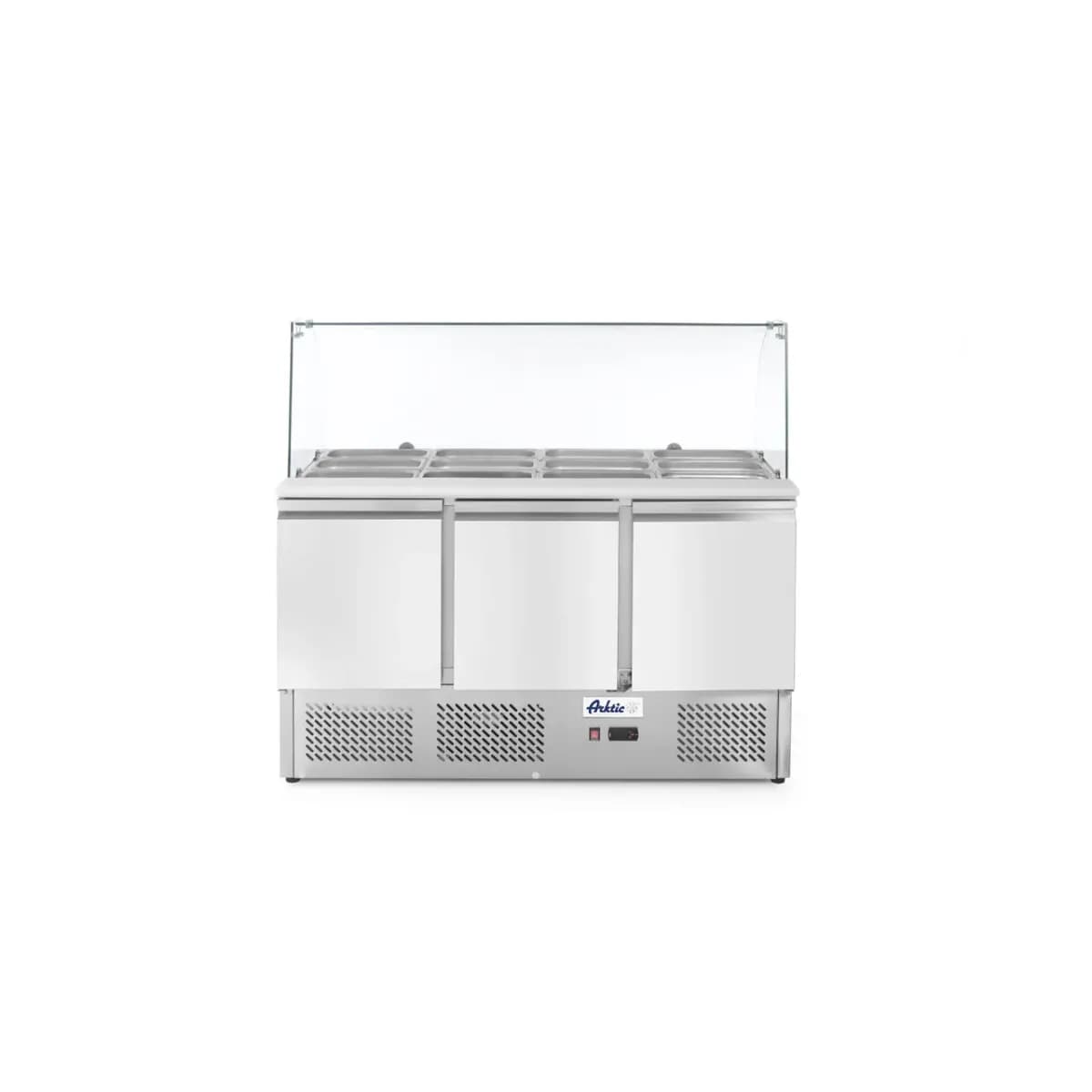 Masa Rece 3 Usi ARKTIC by Hendi 380L -2/+8°C 310W cu Afisaj GN 1365x700x1300mm