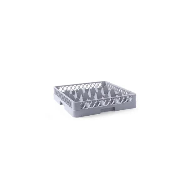 Cos universal pentru masina de spalat vase polietilena Hendi, Gri 500x500x(H)104 mm 16 compartimente