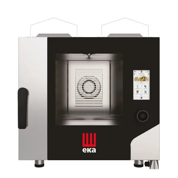 Cuptor pe gaz cu convectie cu abur Millennial Touch Screen Gastro, Tavi GN 1/1 Tecnoeka, 230V/300W, 9300kW, 730x850x(H)800mm
