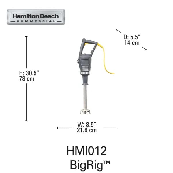 Blender cu imersie HMI014-CE BigRig™ 820x216 mm, Hamilton Beach Commercial
