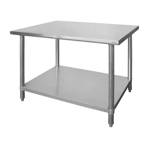 Masa de Lucru Centrala Inox Hendi cu Polita Inferioara 1000x600x850mm