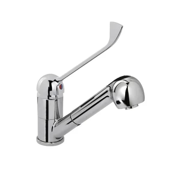 Baterie Chiuveta cu Dus Extensibil Hendi Inox 230mm Gura Pivotanta Dus 120cm Racorduri 3/8"