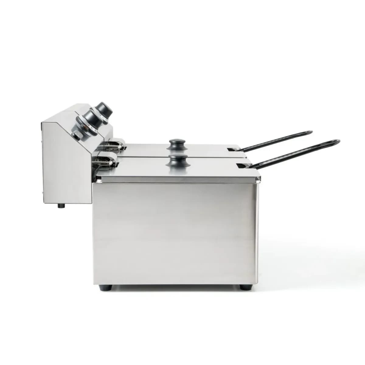 Friteuza Dubla Electrica Profesionala Hendi Blue Line 2x8L 2x3500W Termostat 0-190°C