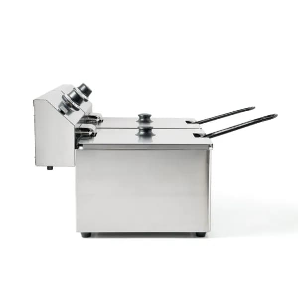 Friteuza Dubla Electrica Profesionala Hendi Blue Line 2x8L 2x3500W Termostat 0-190°C