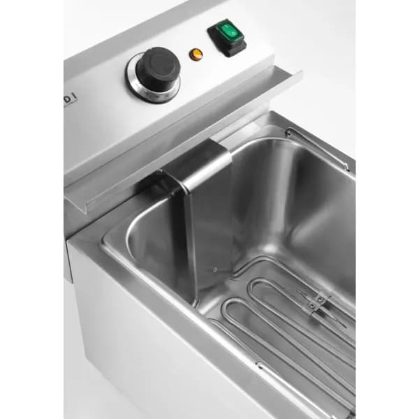 Friteuza Electrica Profesionala Hendi Mastercook 8L 3500W Inox 18/10 Pana la 195°C