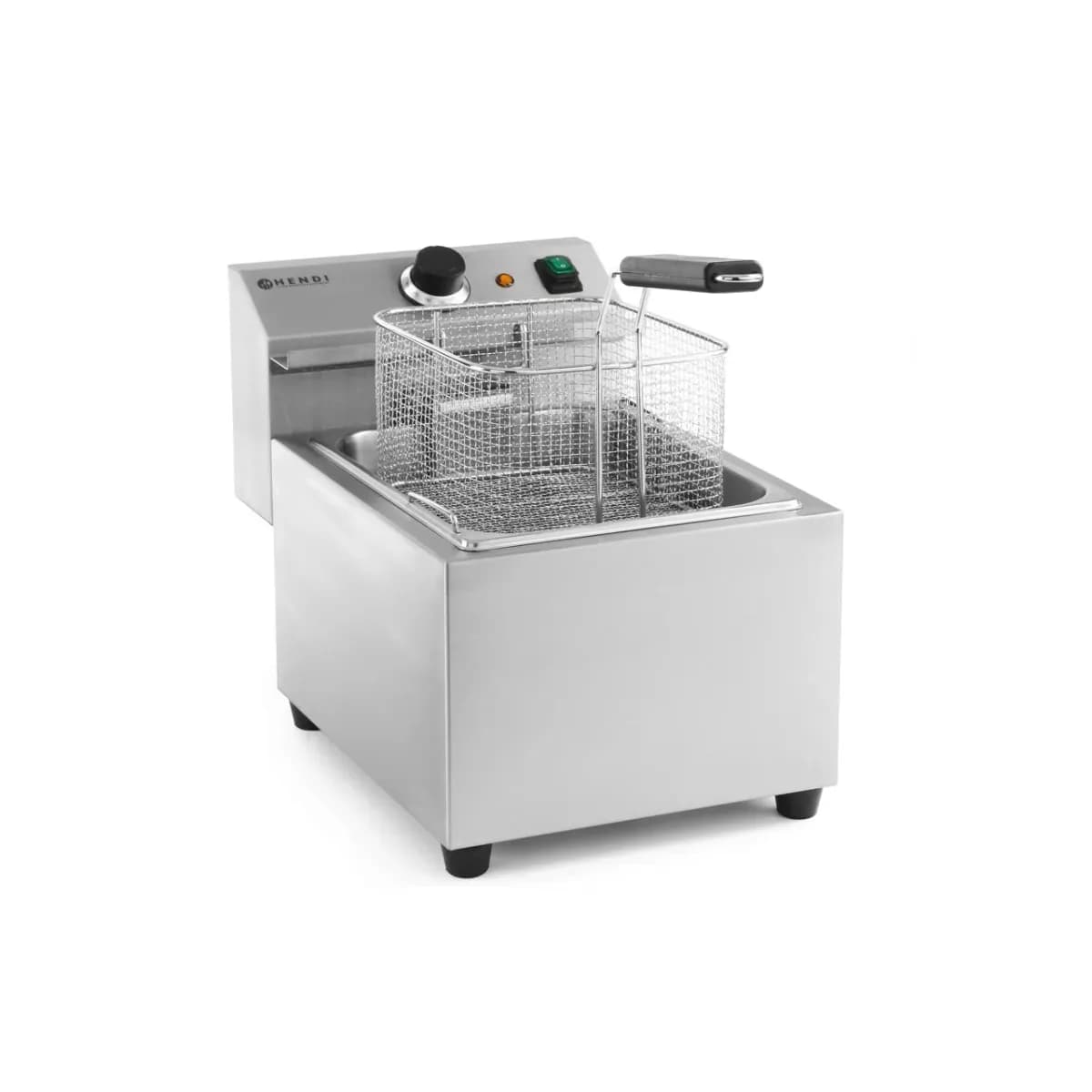 Friteuza Electrica Profesionala Hendi Mastercook 8L 3500W Inox 18/10 Pana la 195°C