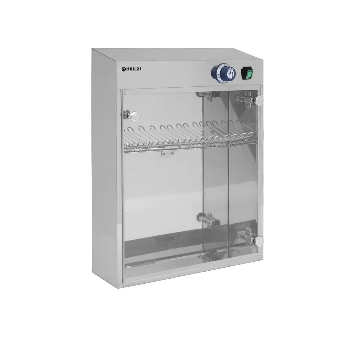 Sterilizator UV pentru Cutite Hendi 25W 14 Cutite Inox Plexiglas Timer 60min 510x160x610mm