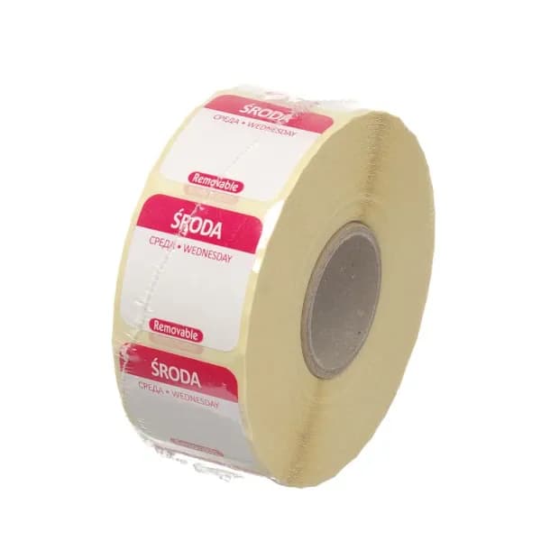 Etichete zilnice siguranta alimentelor - reutilizabile - RO, BG, EN, HENDI, Miercuri, 1000 buc, 25x25mm