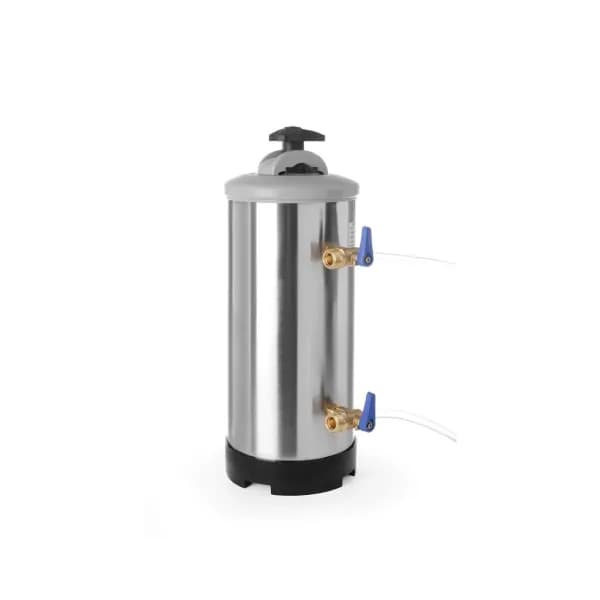Dedurizator apa Hendi, presiunea maxima / minima a apei: de la 1 la 8 bari, 185x(H)500 mm, capacitate, 12 l / 8,4 kg, otel inoxidabil,